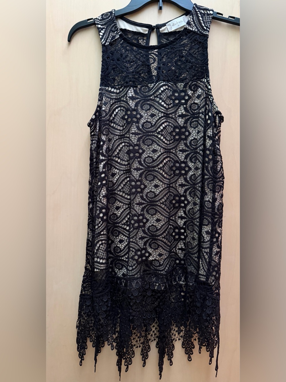 Sz S/M black tatted lace dress by Altar’d State.